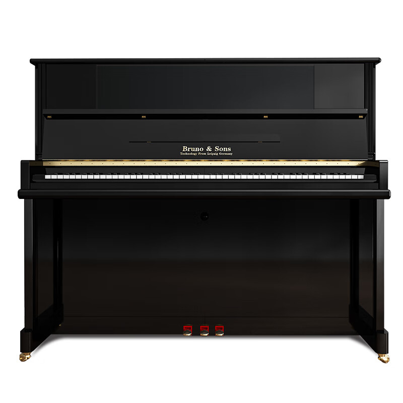 BRUNO德国品质钢琴GT550立式钢琴家用品牌专业级考级钢琴 黑色