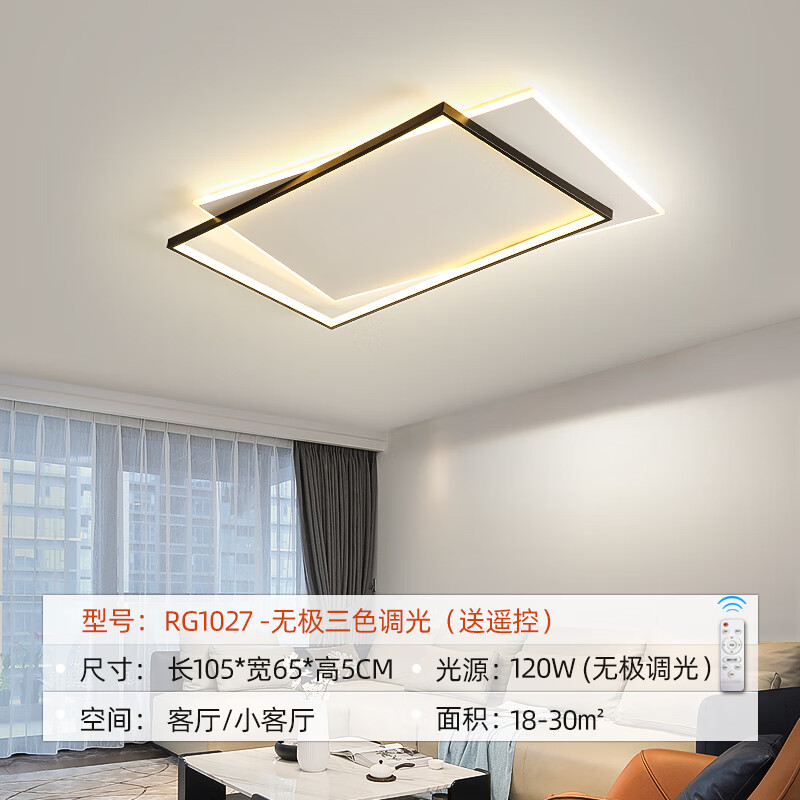 吸顶灯客厅主灯现代简约大气极简大灯广东中山灯具全屋套照明 rg1027