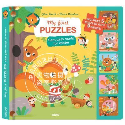 现货 山姆准备过冬了 英文原版 MY FIRST PUZZLES: SAM THE SQU