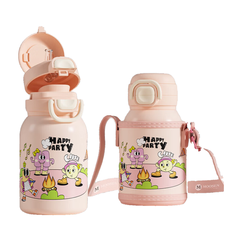 ���ڲ�����Ľܰ��moosen����ͯ���±�316��������ܴ���������Ůѧ����������ˮ�����׶�԰ ��˫��+��ˢ+����ˢ����ɫ 550ml