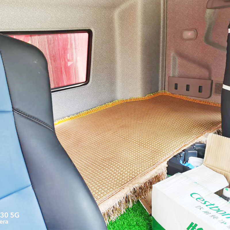 适用于解放j6p重卡拖头自卸 jh6夏天卧铺草藤凉席货车床垫内饰装饰