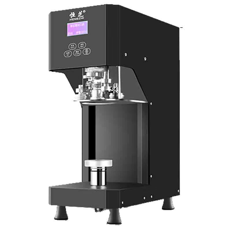 恒芝 hz-fgjq-b 易拉罐封口机 奶茶店智能铝盖封杯机 商用全自动旋转