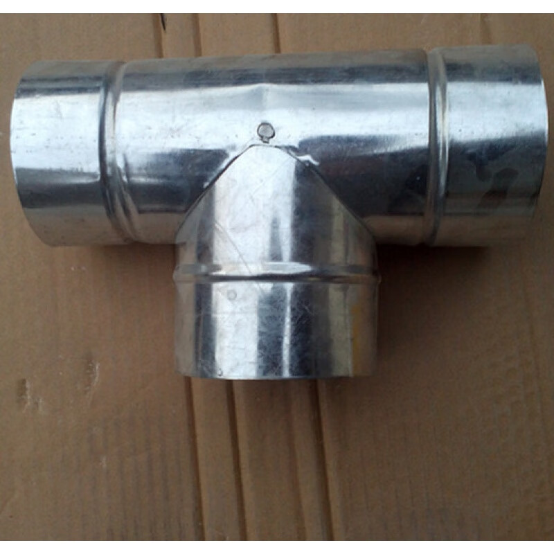 扑哩扑剌加厚白铁皮炉子烟筒取暖炉排烟管锅炉烟囱铁皮烟筒三通防到风