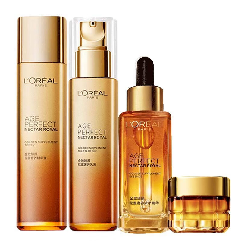 欧莱雅女士护肤化妆品套装金致臻妍花蜜奢养系列套装(提拉紧致,淡化