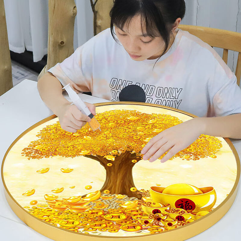 琴棋书画十字绣2022新款5d钻石画满钻客厅卧室书房玄关画黄金满地自己