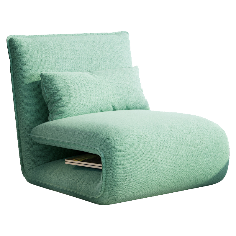 欧吉懒人沙发榻榻米单人床可折叠坐卧两用阳台卧室地上靠背小沙发 咖啡色