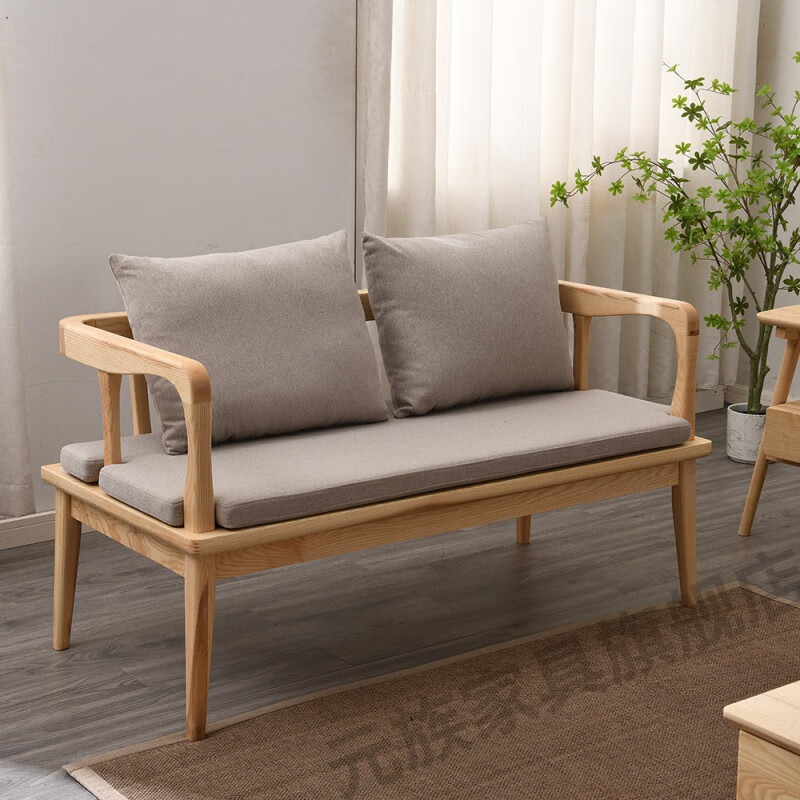 元族白蜡木沙发冬夏两用新中式禅意沙发北欧木单双三人位白蜡木四五六