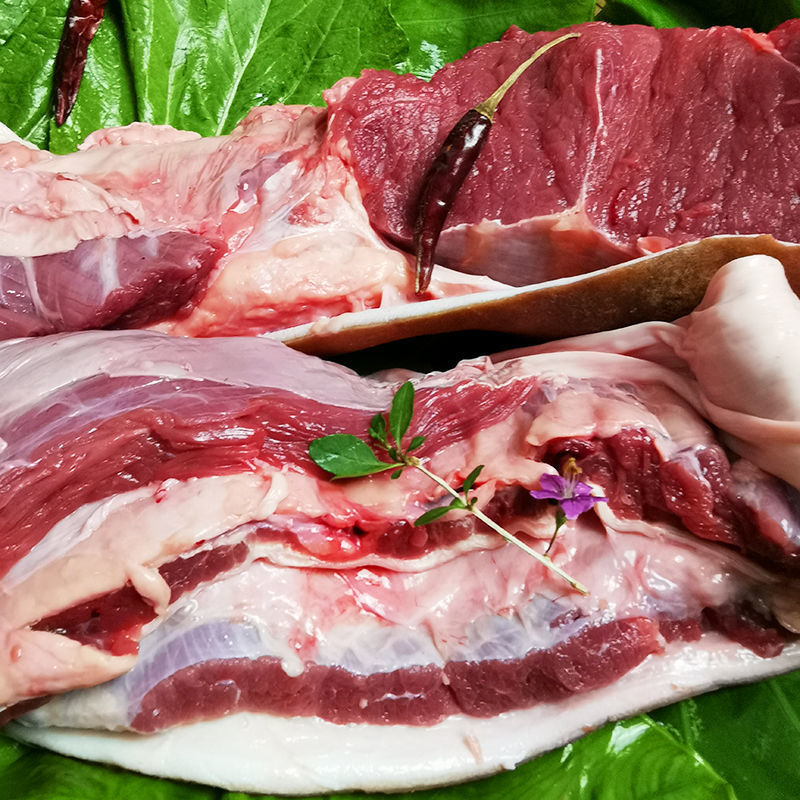 新鲜农家散养黄牛牛腩现杀冷冻五花牛腩肉3斤生鲜黄牛肉 带皮牛腩3斤