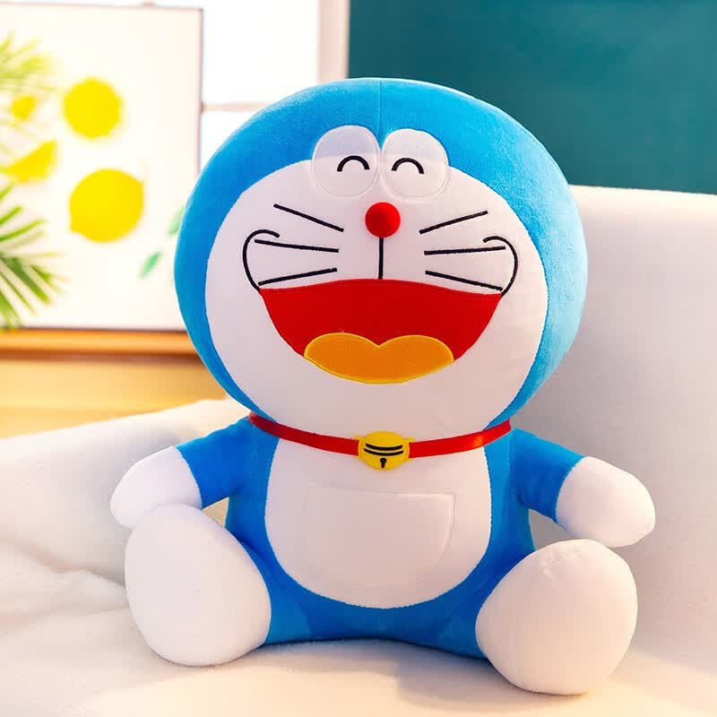 可爱哆啦a梦毛绒玩具叮当猫公仔叮当猫毛绒玩具生日礼品 大笑 25cm[0.