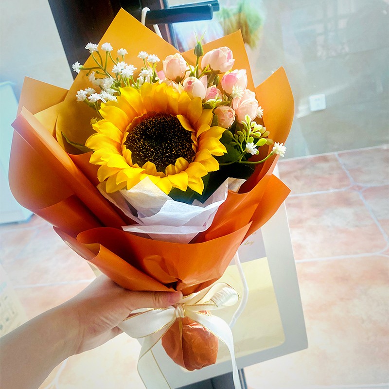 可米莉娅 向日葵花束开学季礼品中秋节教师节送老师同学仿真花居家