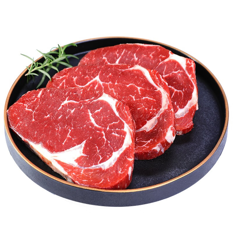 羊秀牛壮整切静腌牛排西冷眼肉菲力儿童原肉整切牛扒肉商用批发正宗清真 菲力牛排100g*5片 送：鸡排+牛排油+刀叉+黑椒