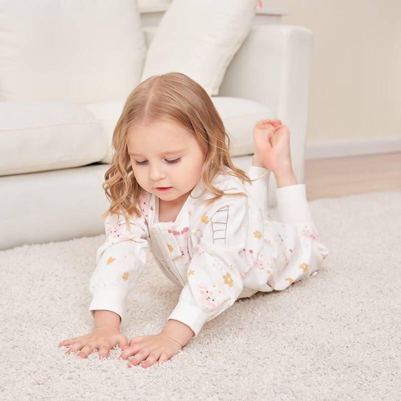 甜蜜礼物分腿睡袋单层新款春夏秋冬季四季款防踢被幼儿童男女宝宝睡袋 四季22-28度【单层三拉头】绵羊 90码(身高80-95CM)12-24个月