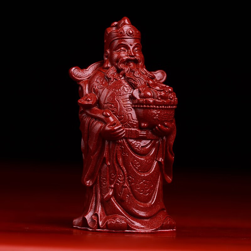 文初朱砂财神爷佛像财运家用摆件店铺办公室公司开业比干文财神爷