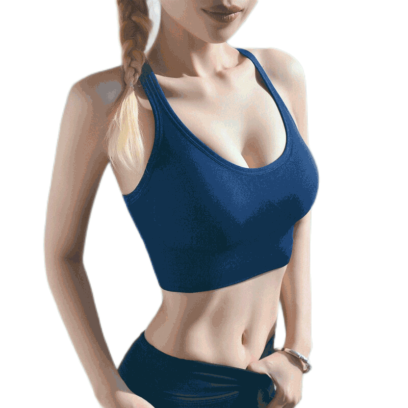 将远行新款运动背心瑜伽健身跑步文胸背心式无钢圈胸衣学生bra 黑色 L (建议115-130斤)