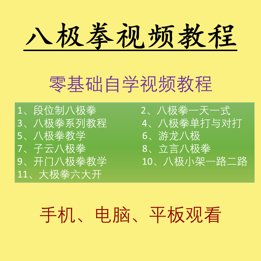 八极拳教程全套视频自学传统武术零基础八极拳健身防身教学