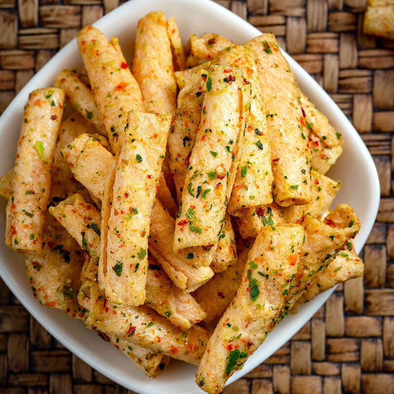 寒宁香脆蔬菜卷烧烤香葱味蔬菜圈零食休闲食品手工薯片锅巴 烧烤味89