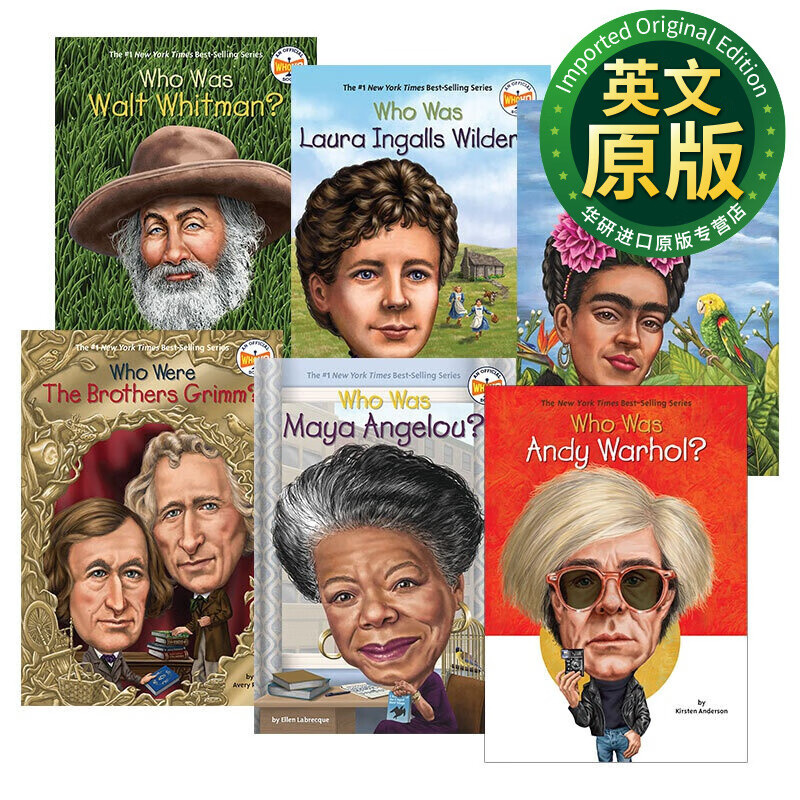 作家画家艺术家6本套装 名人传记 章节桥梁书 青少年英语读物 英文版