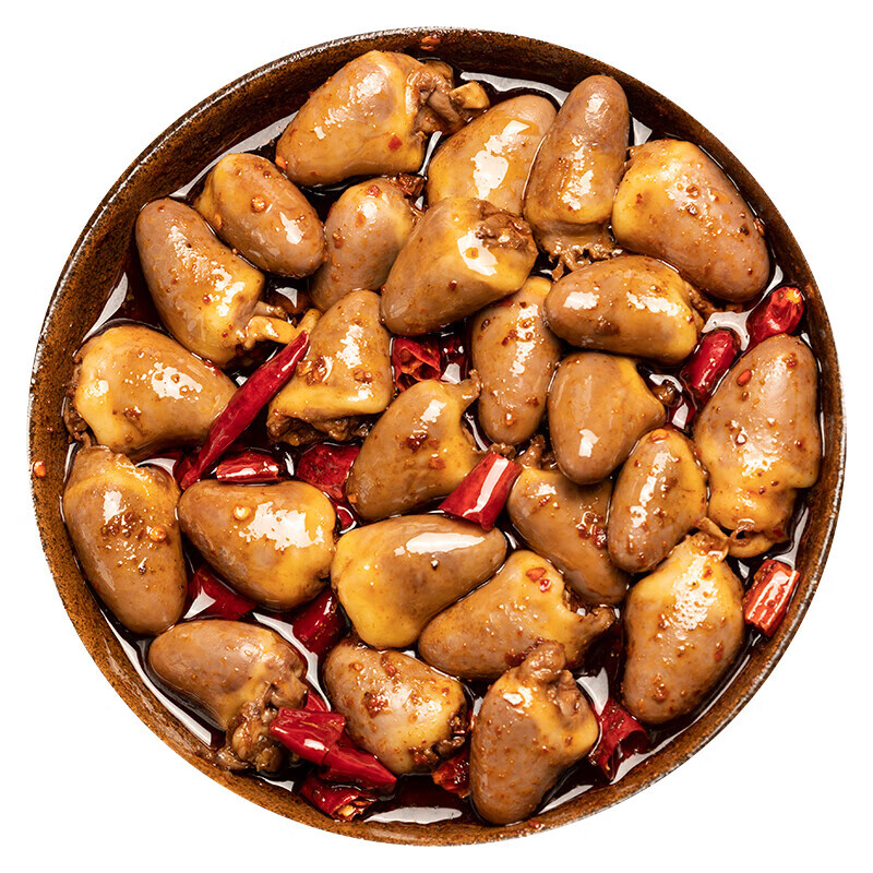 虎钢馋冷吃麻辣鸭心熟食即食香辣网红肉类卤味真空包装零食休闲小吃