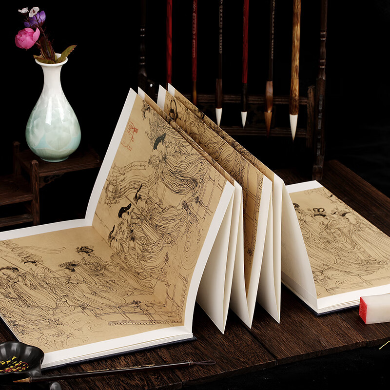 原大原寸 八十七神仙图高清 唐 吴道子  古代名家绘画原大本 观赏临摹八十七神仙卷临摹范本国画画集8