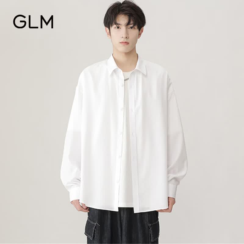 GLM森马集团品牌衬衫男秋季长袖韩版宽松潮流百搭休闲港风衬衣使用感如何?
