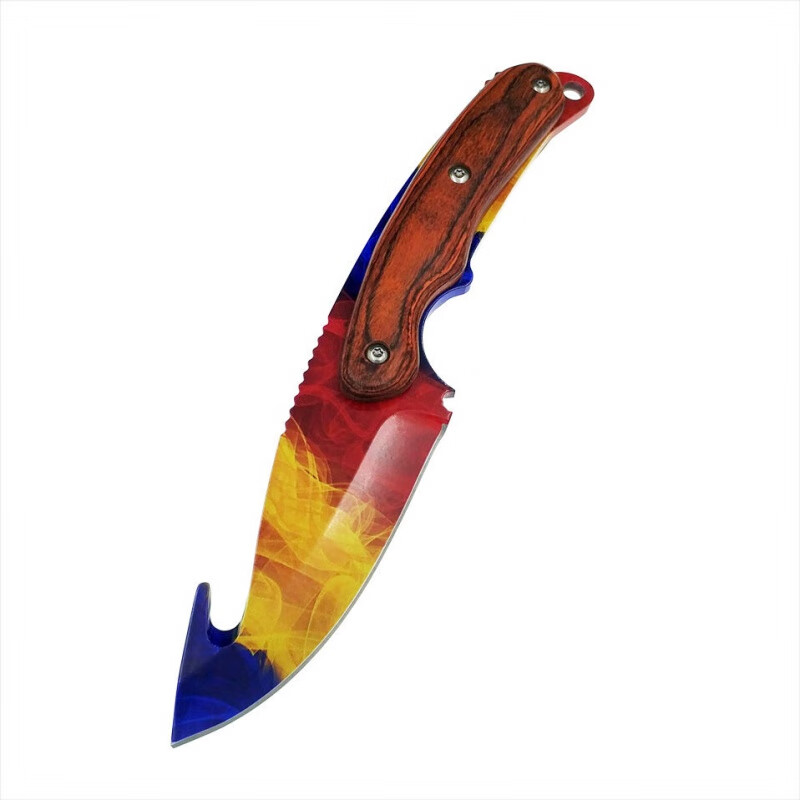 机智芽csgo csgo游戏穿肠刀户外求生野营便携钢制高硬度一体柄锋利小