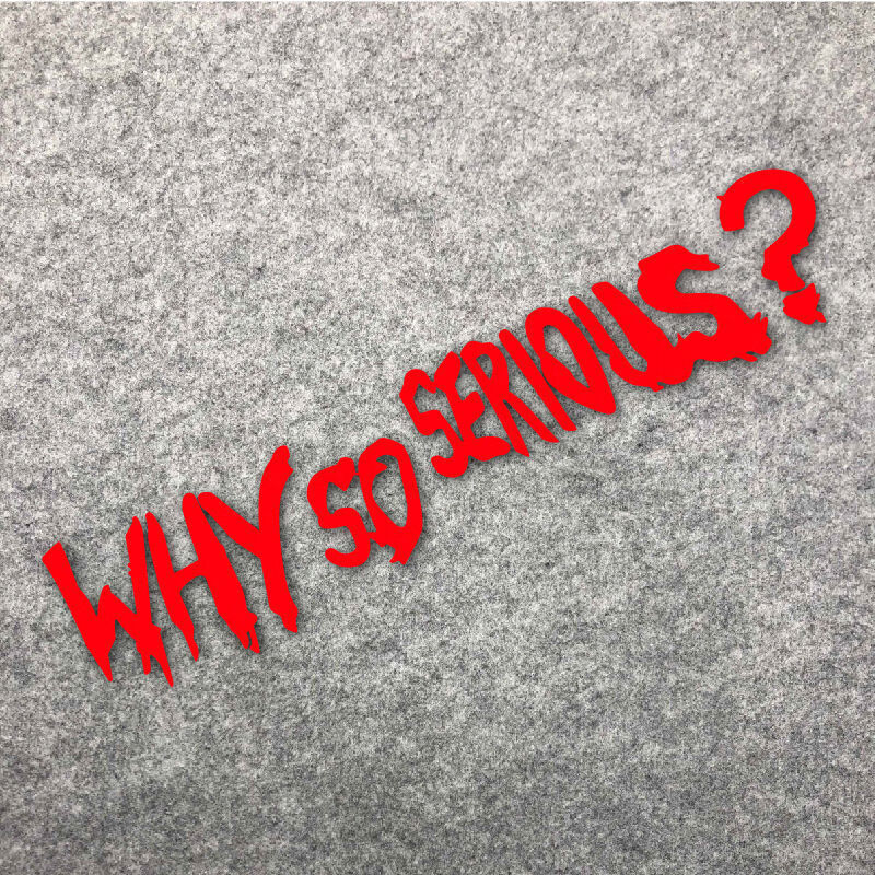 个性小丑why so serious反光贴纸防水防晒摩托车改装头盔贴画贴花