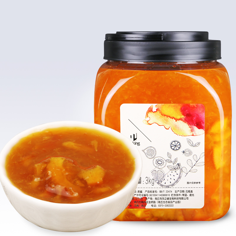 doking柳橙果酱3kg 橙子酱 柳橙果酱