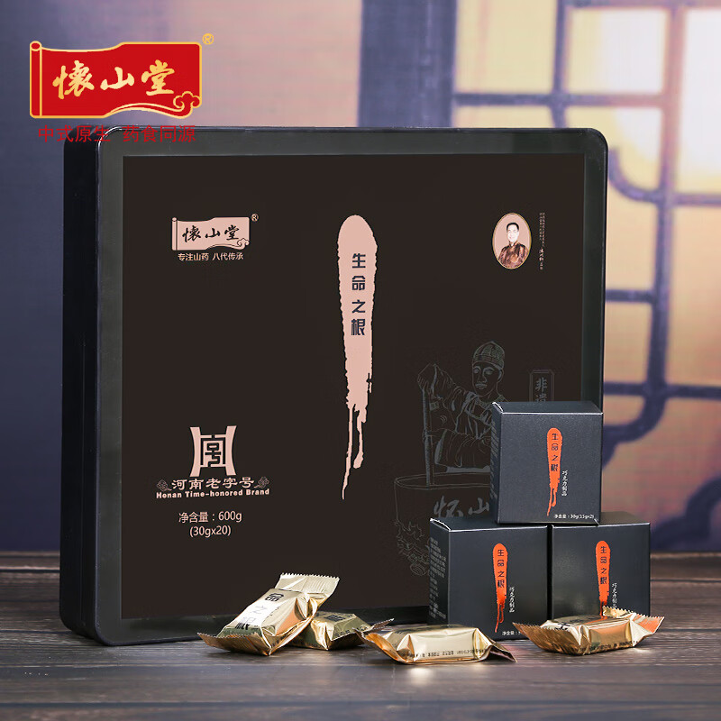 怀山堂 生命之根 巧克力 铁棍山药枸杞黄精肉桂黑芝麻葛根莲子 600g