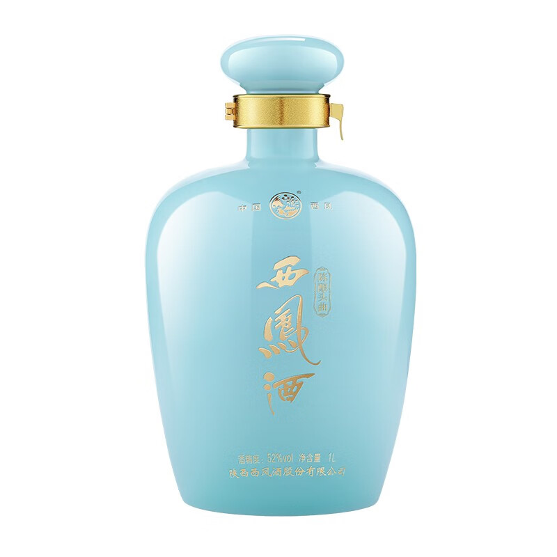 西凤酒陈酿头曲 52度坛子酒 凤香型白酒 摆柜 送礼白酒 52度 1L 1坛 单瓶配礼袋