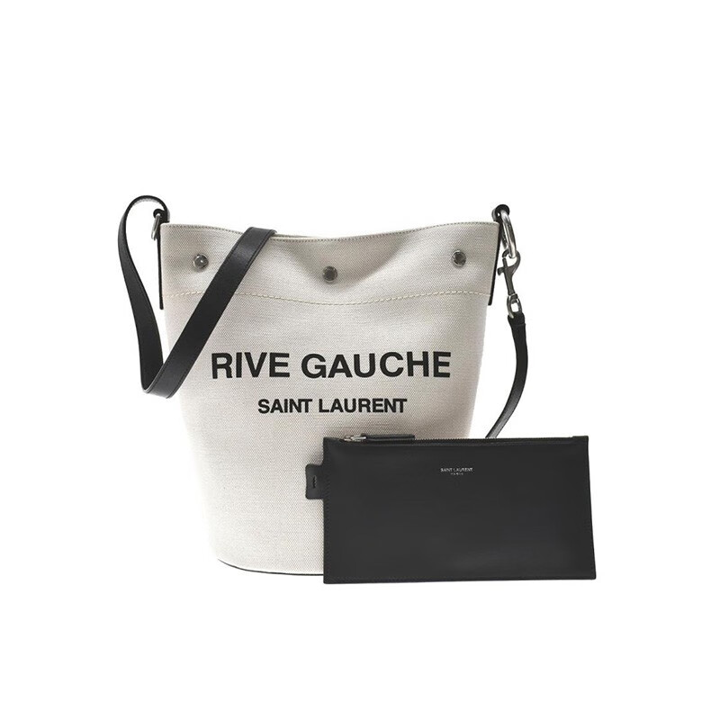 伊夫·圣罗兰(yves saint laurent)ysl女包logo标识 帆布拼皮 水桶包