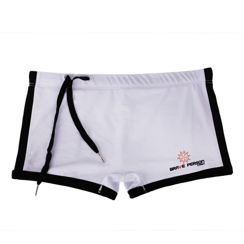 男士內裤低腰平角u凸泳裤男款批发运动跑步冰丝短内裤男b1010 白色 s