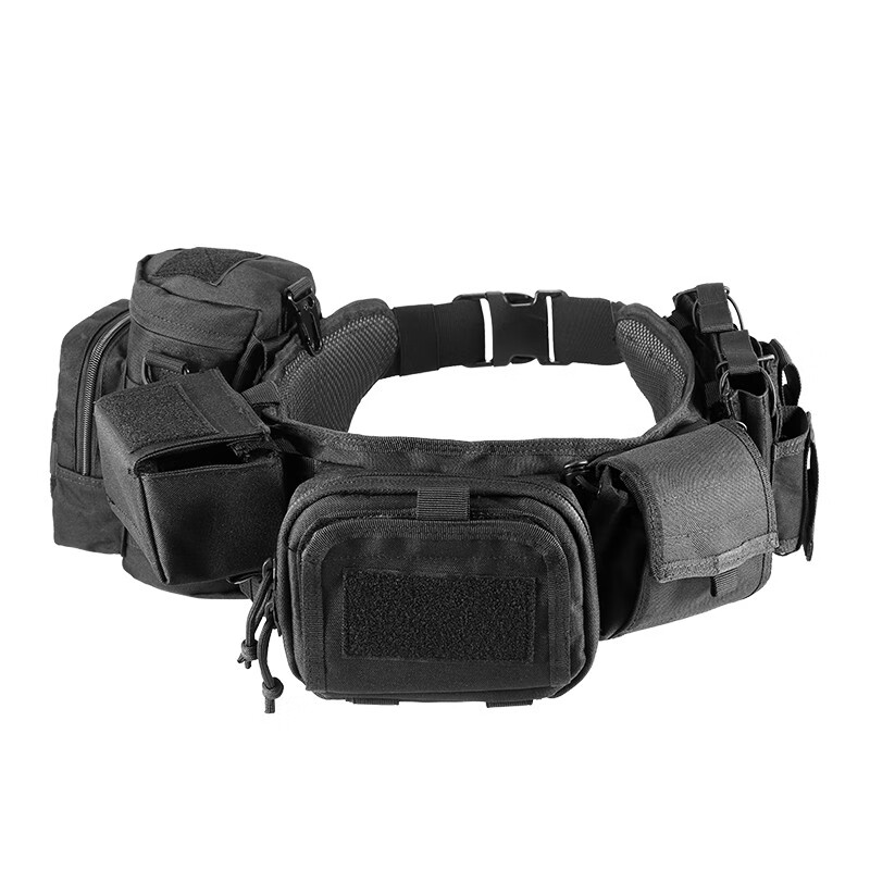 雅科达molle战术腰封套装通用执勤巡逻多功能户外组合腰带装备新 黑色