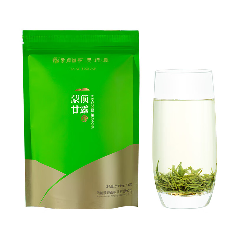 蒙頂山茶【2024新茶】明前特级蒙顶甘露绿茶 52g独立小包装袋