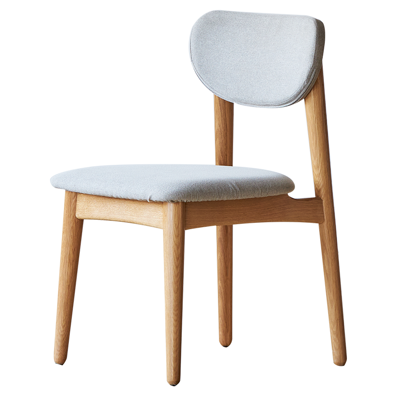 原始原素 实木餐椅 北欧简约现代家用椅子餐厅家具饭桌餐椅 橡木款 JD-4156100024160182