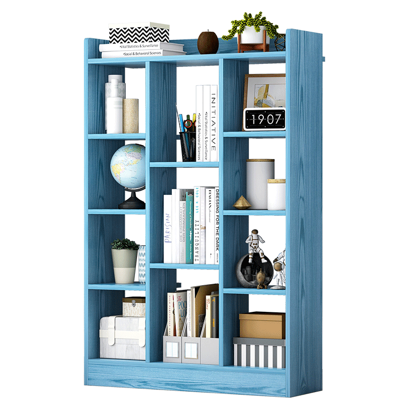 立太 书架简约现代多层置物架大容量储物架简易落地式学生小书架 暖白120CM