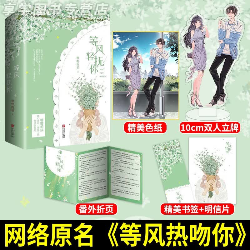 普通飞机盒【赠立牌+精美明信片+番外折页】等风轻抚你 唧唧的猫著 校园言情小说网络原名等风热吻你 他和她的猫同类型