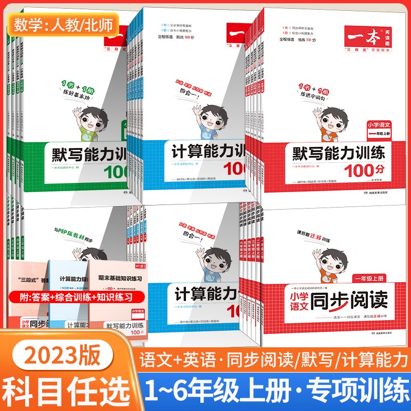 2023新版人教部编版一本小学语文同步阅读能力训练二年级语文同步课堂 阅读理解二年级语文专项训练题