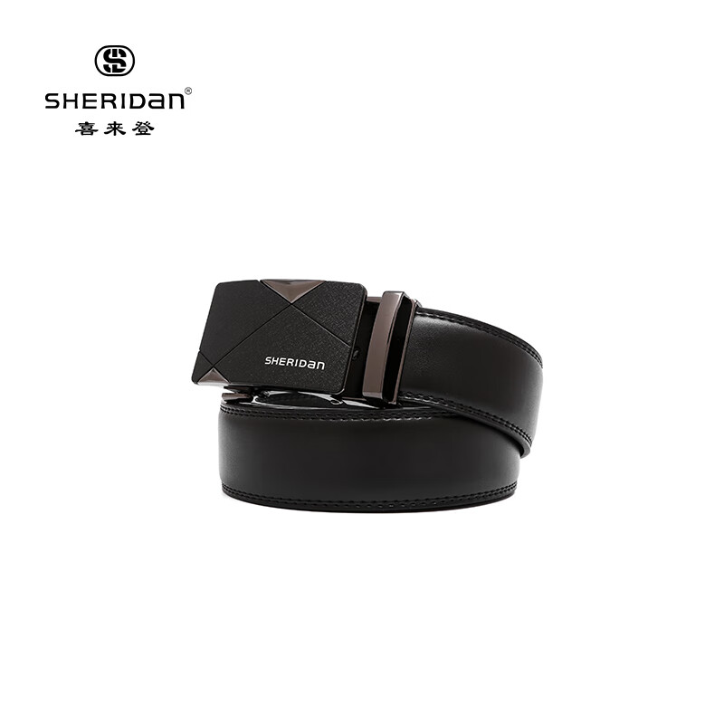 喜来登（SHERIDAN） 男士皮带 时尚牛皮腰带 商务休闲自动扣裤袋 礼盒装  NL190453S