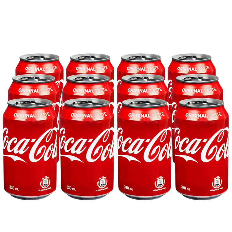 可口可乐(coca-cola)香港版进口饮品可口可乐原味可乐碳酸饮料易拉罐