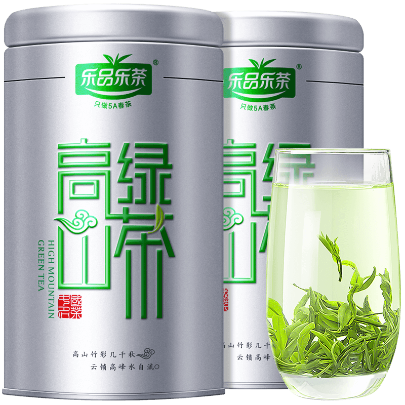 乐品乐茶 高山绿茶 125g*4罐 礼盒装