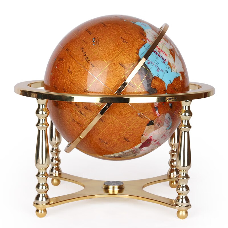 忆往昔创意家居万向旋转地球仪32cm大号办公家居工艺品装饰礼品书房