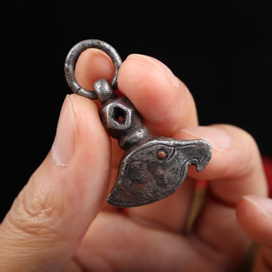 石俞记藏式天铁托甲金刚钺刀法器项链吊坠挂件西藏特色古朴文玩包挂车