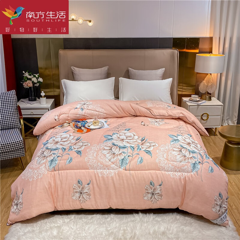 南方生活家纺 印花蚕丝被 柔软丝滑桑蚕丝被芯单人1.