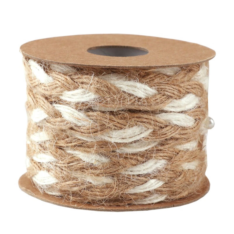 潘兰德 礼物西点包装 原木色手工制作本色鱼丝蕾丝花边麻绳装饰带宽