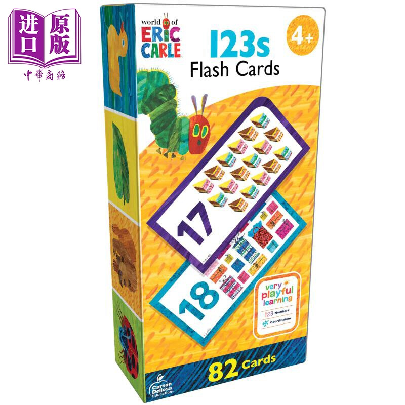 flashcard eric carle 123s 艾瑞卡尔的小世界数字卡片 英文原版 3-6