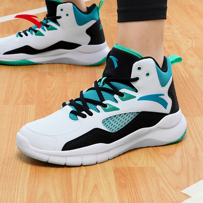 缓震运动鞋高帮kt汤普森战靴篮球鞋男店 【请拍大1码】安踏白/绿-1 8