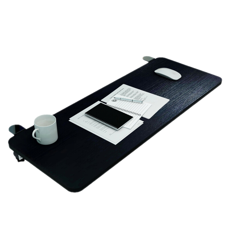 桌面延长板免打孔扩展电脑桌子延伸加长板托架加宽折叠板键盘支架 出口木延长板黑色(25*17.5CM)