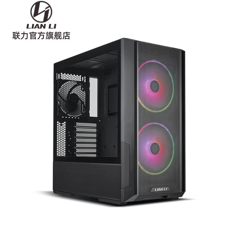 联力LANCOOL 216机箱台式机电脑透明ATX开放式海景房主机箱 联力 LANCOOL 216  黑色 机箱