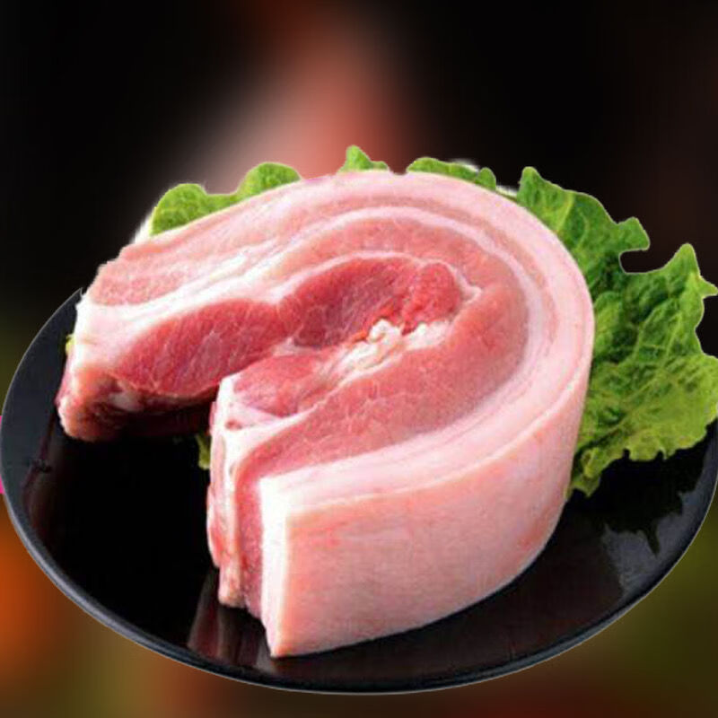 新鲜带皮五花肉带排骨五花肉土猪肉带骨猪肉带皮猪肉批发腊肉   華盛