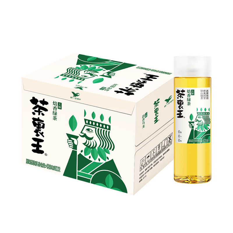 茶里王 无糖日式绿茶 原味 420ml*12瓶